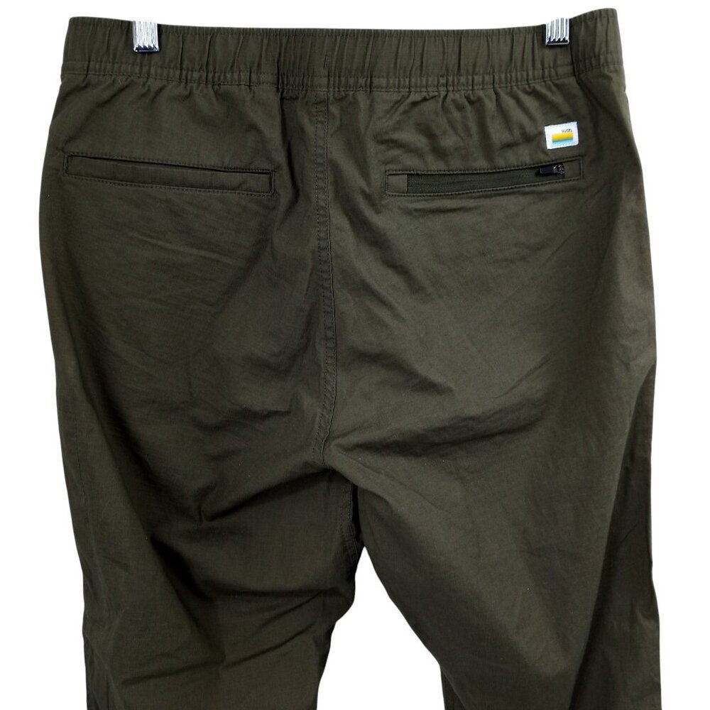Vuori Mens Rip Stop Olive Green Tapered Pants Size M Stretch Pockets Climber - Picture 9 of 12